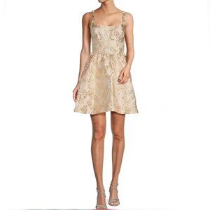 NEW ANTONIO MELANI Gold Floral Dress